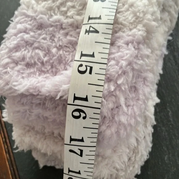 Lemon Lavender and White Fuzzy Socks - Picture 7 of 7